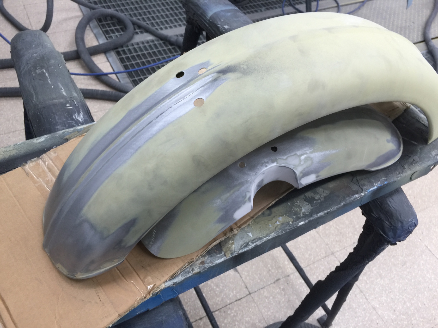 Guardabarros preparados para pintura